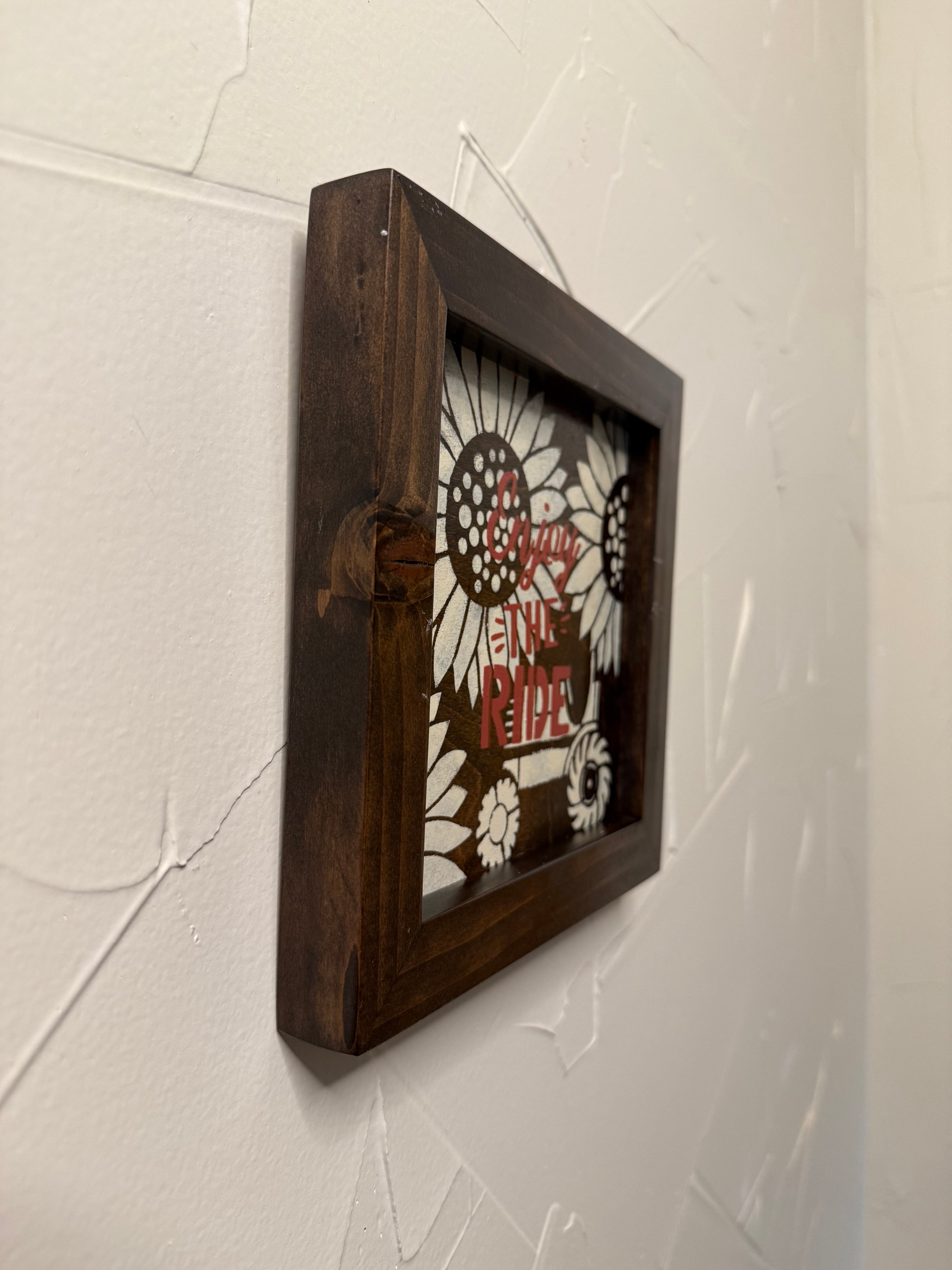 RubyONE No. 08 – “Enjoy the Ride” | 8x8 Framed Original Wood Artwork