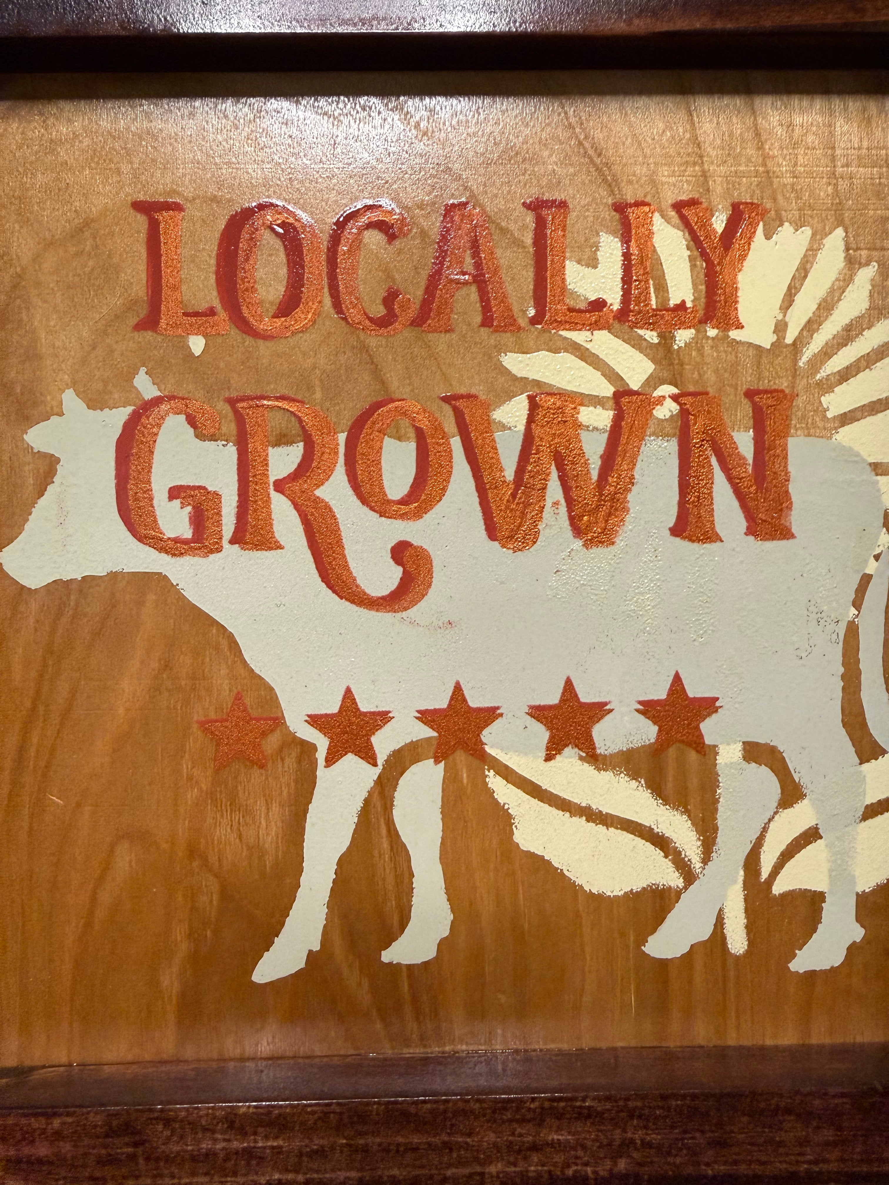 RubyONE No. 07 – “Locally Grown” | 9.75x10 Framed Original Wood Artwork