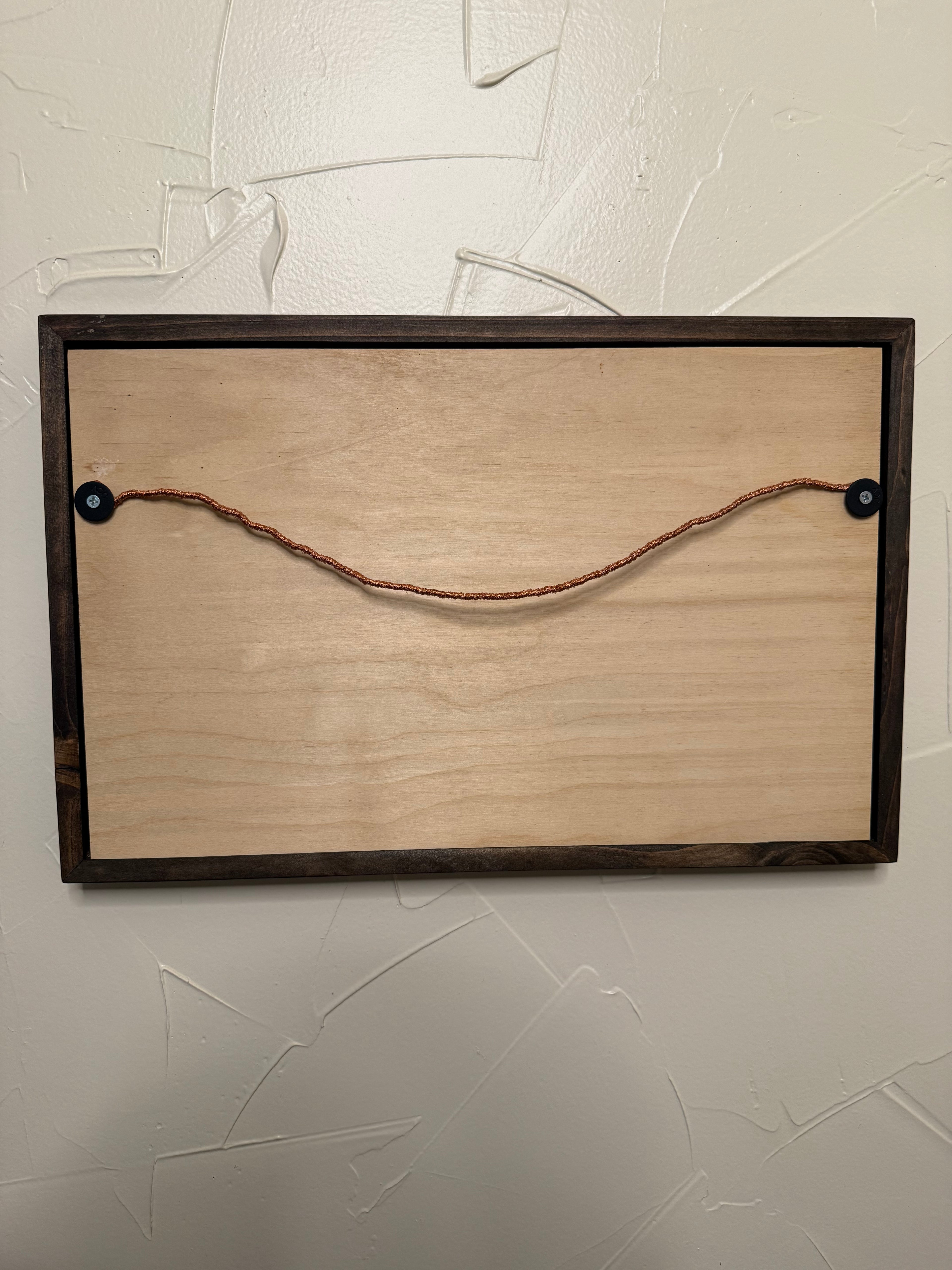 RubyONE No. 02 – “HOME is where my herd is” | 17x11 Framed Original Wood Artwork