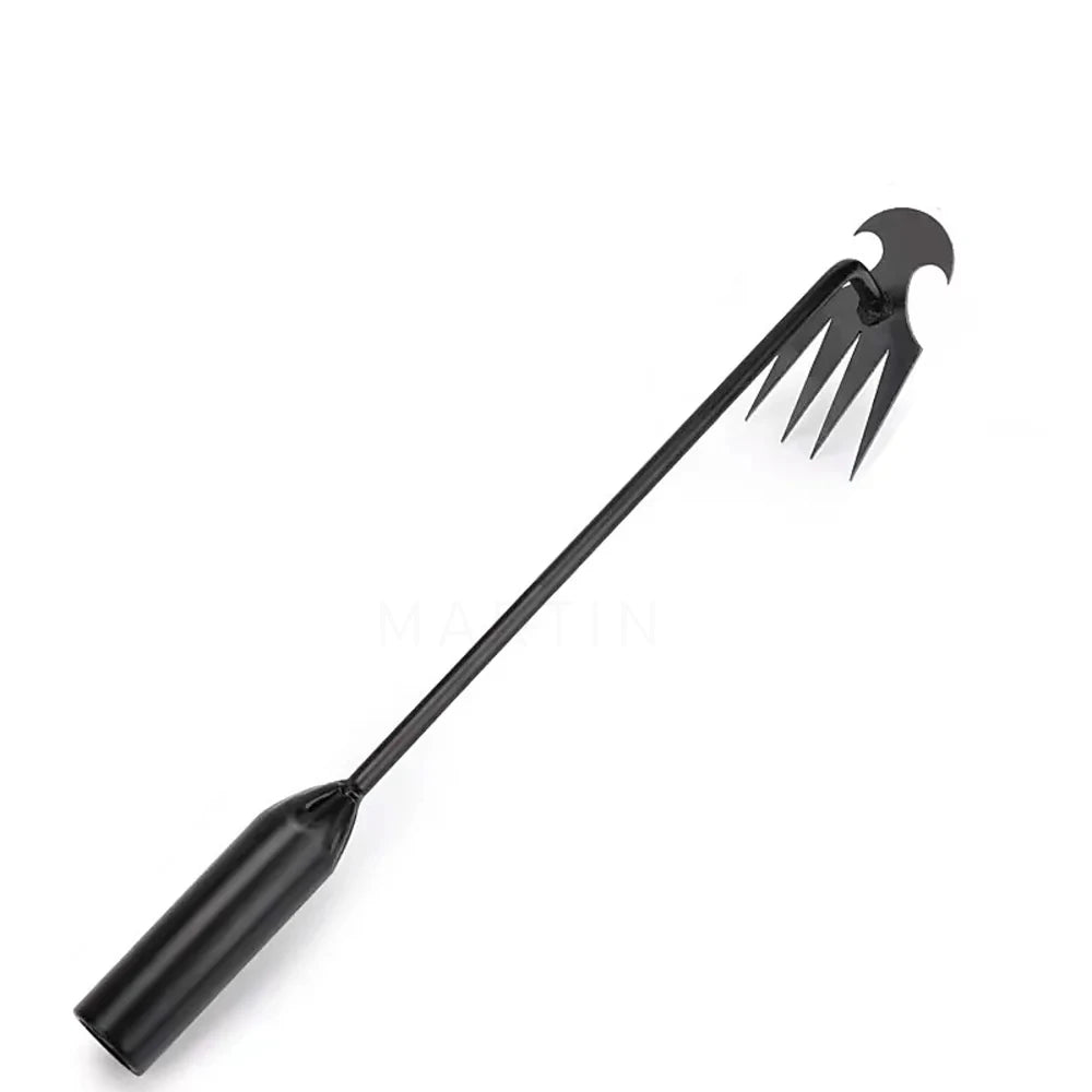 Heavy-Duty Hand Weeder Tool (4-Tine Steel) – Deep Root Weed Puller with Ergonomic Handle for Garden & Lawn