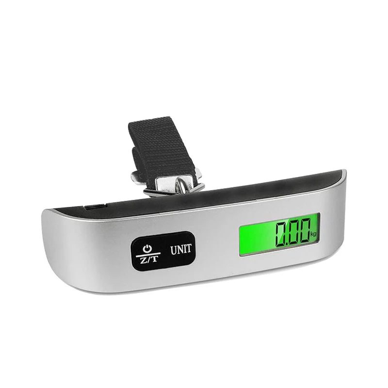 Portable Digital Luggage Scale – 110lb/50kg Electronic Hanging Suitcase Travel Weight Tool with LCD Display