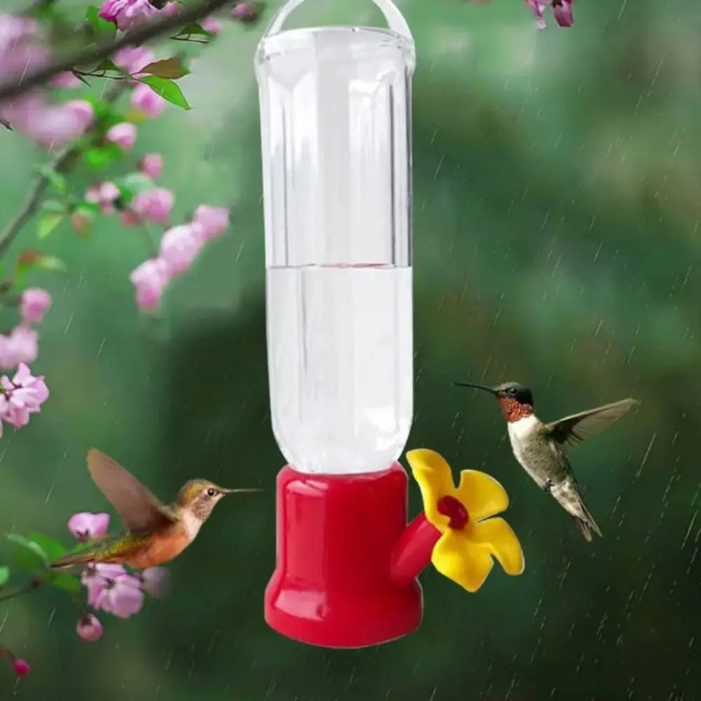 Mini Hummingbird Feeder Hanging – Transparent, Easy Clean Outdoor Nectar Feeder