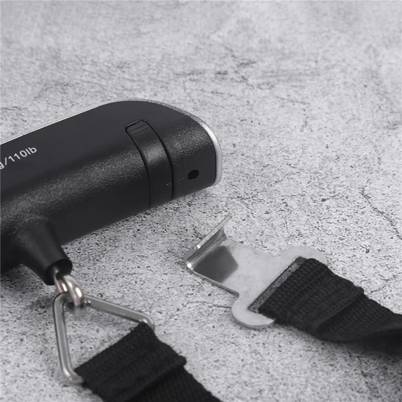 Portable Digital Luggage Scale – 110lb/50kg Electronic Hanging Suitcase Travel Weight Tool with LCD Display