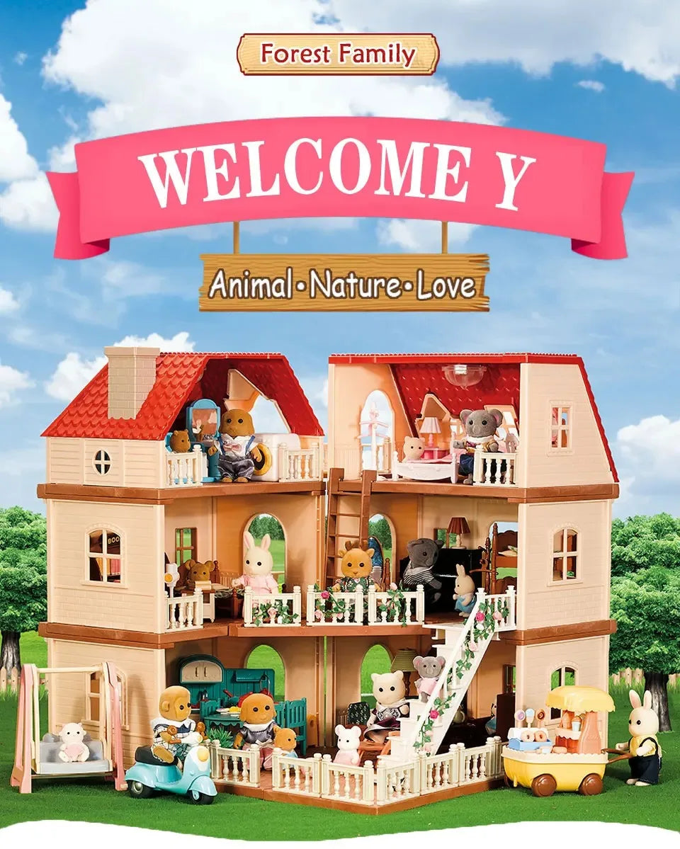 1:12 Miniature Dollhouse Furniture – Forest Family Kitchen & Dining Accessories, Pretend Play Toys for Girls