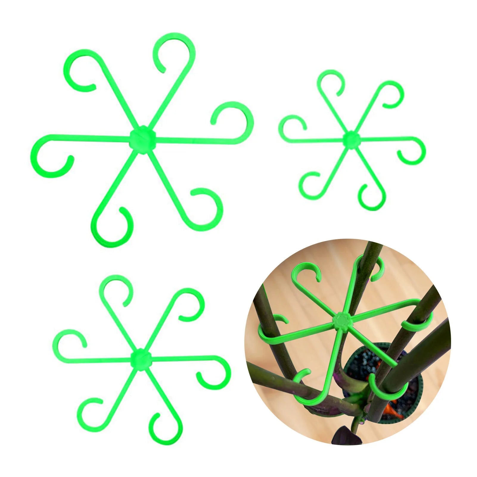 Plant Stem Support Trellis (4-Pack) – Stackable Climbing Plant Clips for Indoor & Outdoor Plants, Easy Snap-On Plant Support