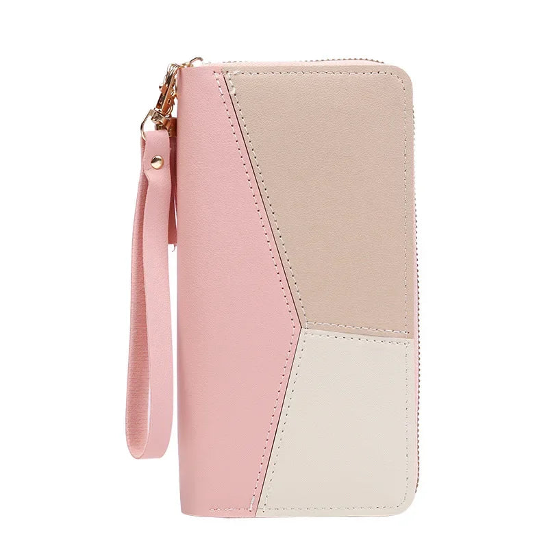 Fashion Zipper Wallet for Women – Long PU Leather Purse, Coin & Card Holder, Stylish Billfold