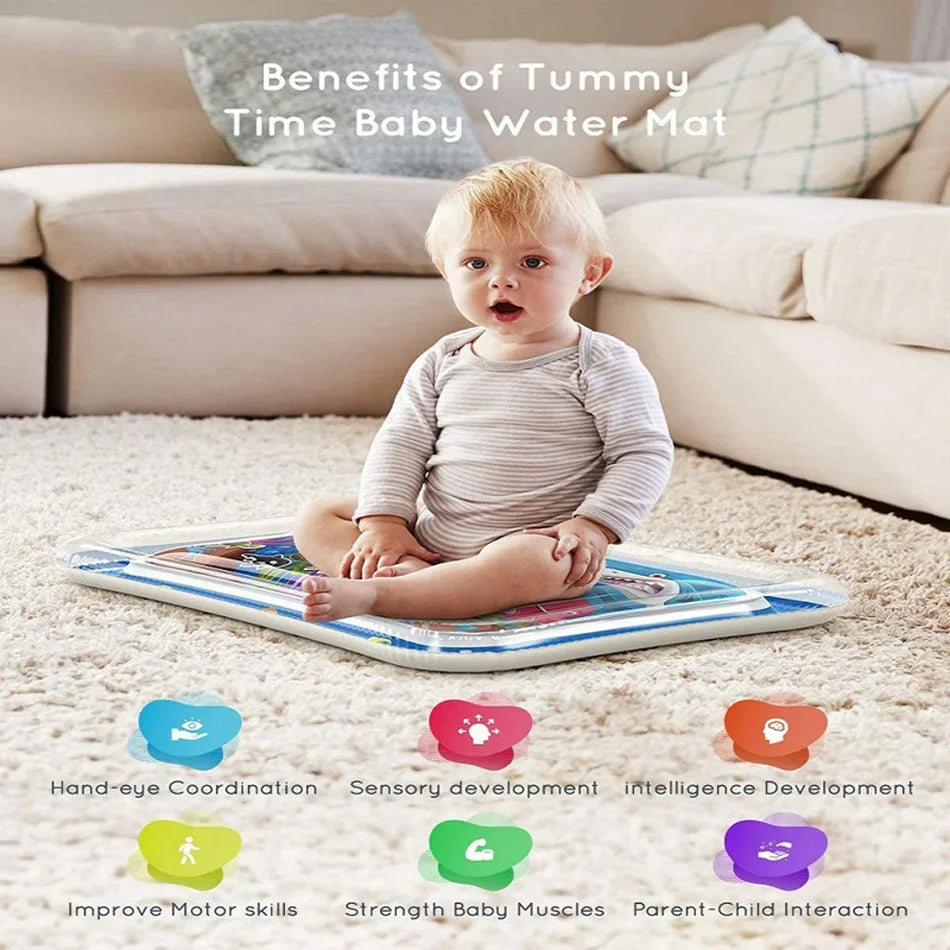Baby Inflatable Water Play Mat – Tummy Time Cushion for Sensory Development & Early Learning