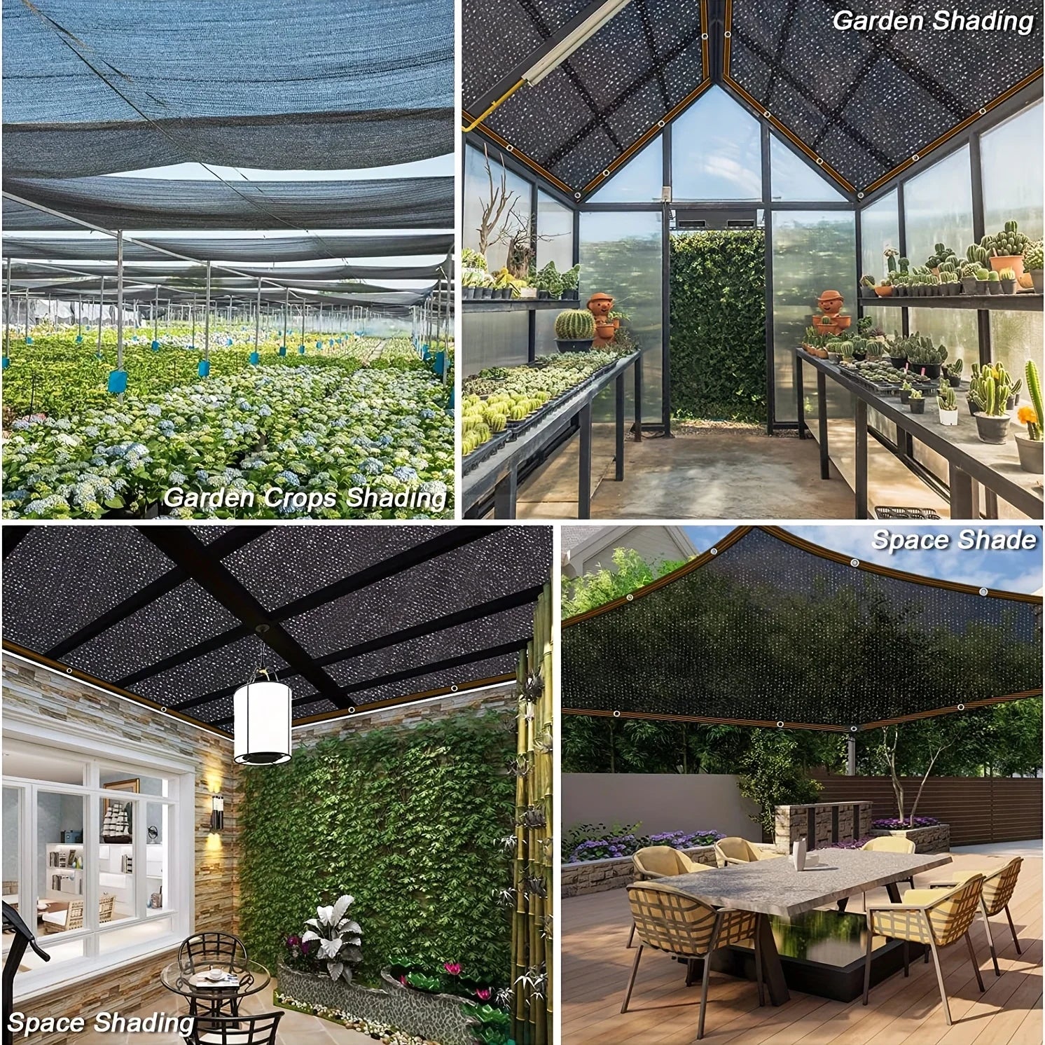 Black Shade Cloth Sunblock Mesh – Taped Edge with Grommets for Pergola, Greenhouse, Garden & Patio