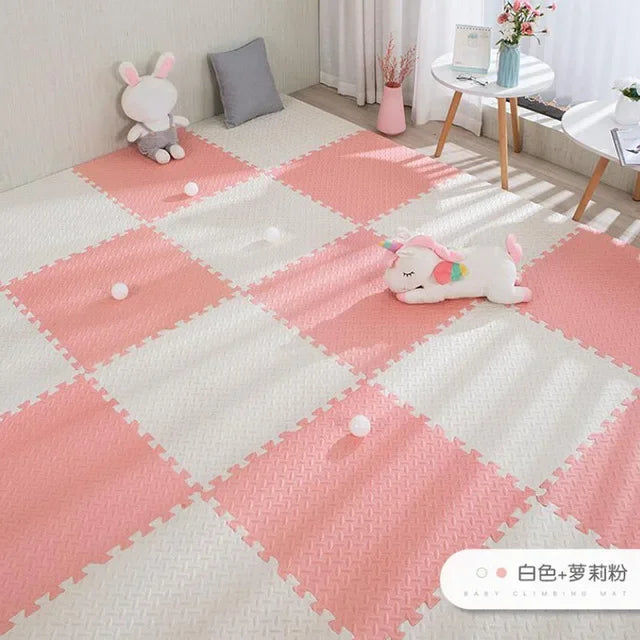 16pcs Foam Baby Play Mat – Interlocking Puzzle Floor Tiles, Soft Kids Carpet (30×30cm)
