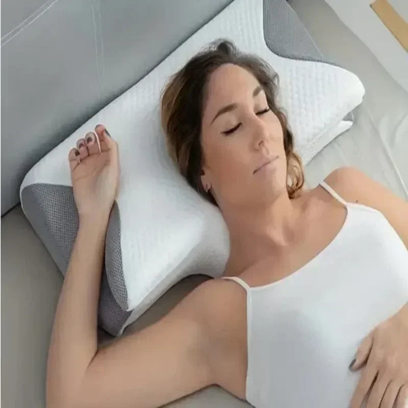 Butterfly Memory Foam Pillow for Neck Support | Contoured Cervical Pillow for Better Sleep & Neck Pain Relief