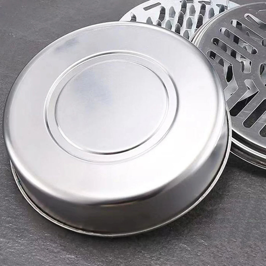 Mosquito Coil Holder with Lid – Metal Incense Burner Tray for Outdoor & Indoor Use (Ash Catcher + Safe Cover)