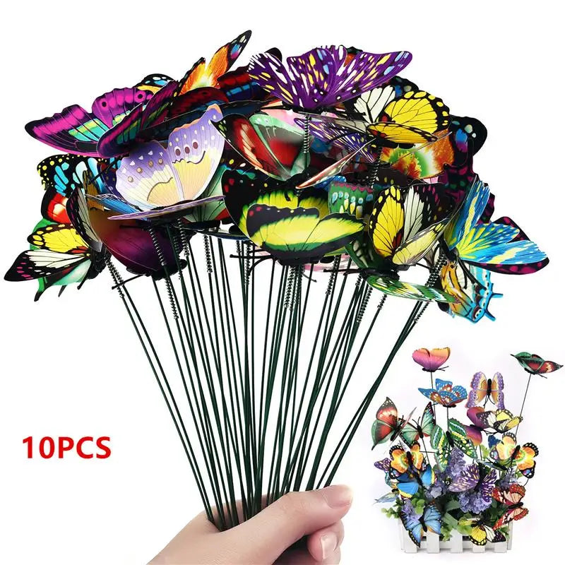 Butterfly Garden Stakes (24PCS Set) – Colorful 3D Butterfly Decor for Plants, Pots, Yard & Outdoor Spaces