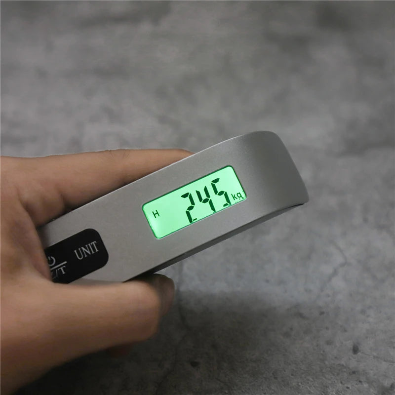 Portable Digital Luggage Scale – 110lb/50kg Electronic Hanging Suitcase Travel Weight Tool with LCD Display