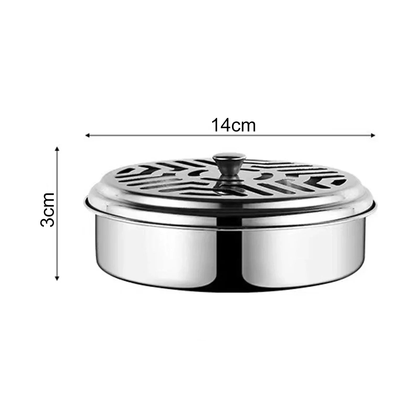 Mosquito Coil Holder with Lid – Metal Incense Burner Tray for Outdoor & Indoor Use (Ash Catcher + Safe Cover)