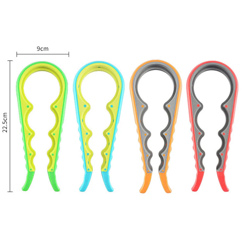 4-in-1 Jar & Bottle Opener Tool | Easy Grip Lid Opener, Can Opener & Kitchen Helper | Must-Have for Easy Opening