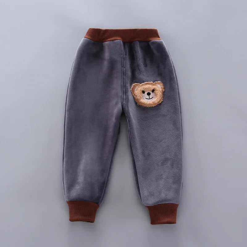 Kids 3-Piece Bear Outfit Set – Cotton Warm Hoodie, Vest & Pants for Boys & Girls (0–4 Years)