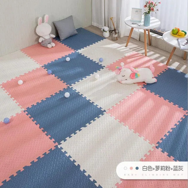 16pcs Foam Baby Play Mat – Interlocking Puzzle Floor Tiles, Soft Kids Carpet (30×30cm)
