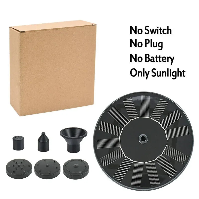 Mini Solar Water Fountain – Outdoor Pond, Pool & Bird Bath Fountain with Waterfall Effect