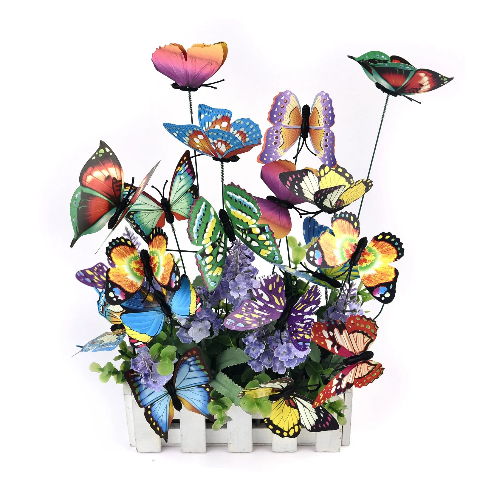 Butterfly Garden Stakes (24PCS Set) – Colorful 3D Butterfly Decor for Plants, Pots, Yard & Outdoor Spaces