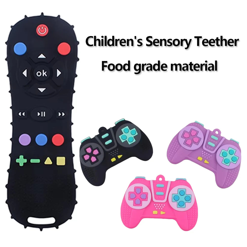 Baby Silicone Teether – Game Controller Shape, Safe Chew Toy for 6-12 Months