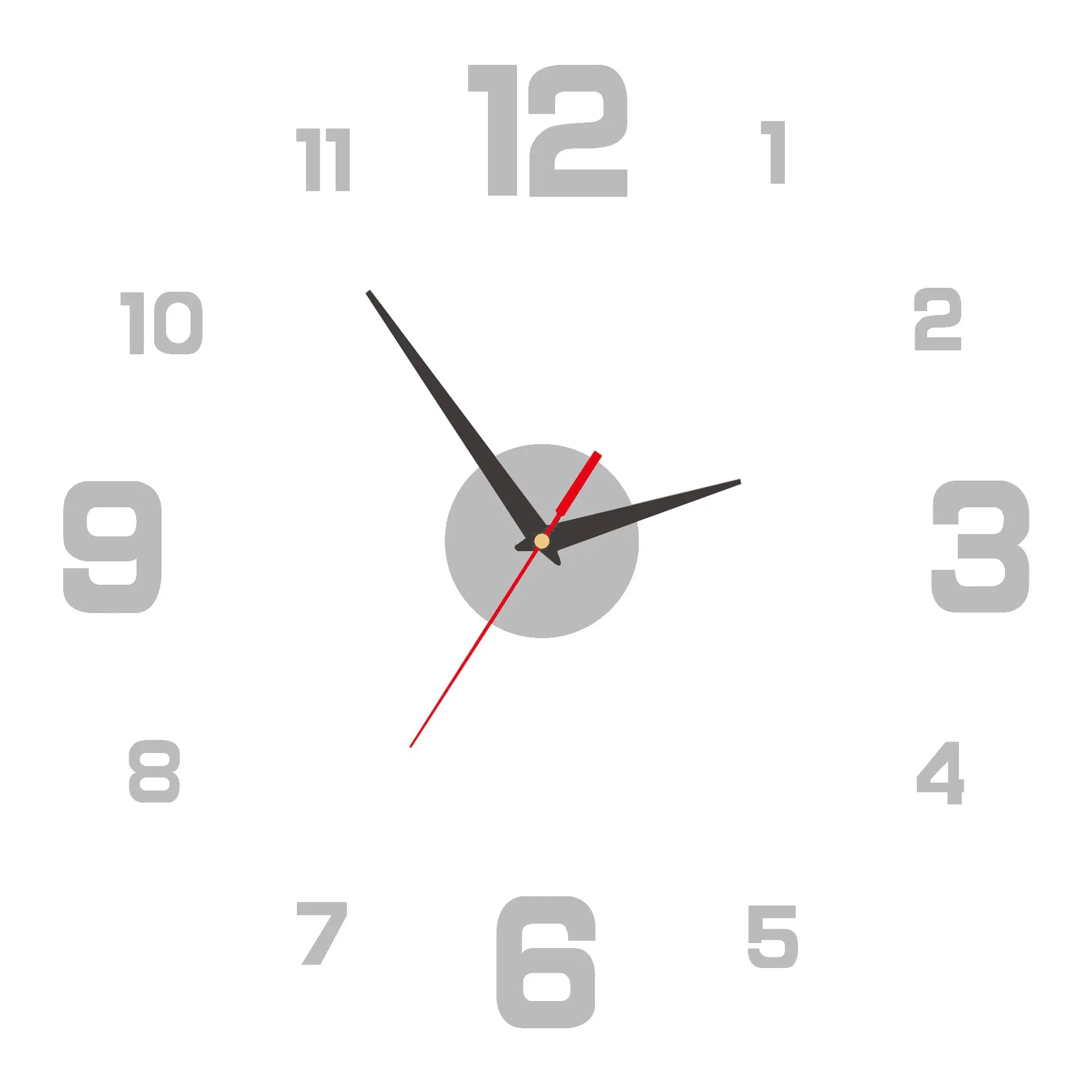 DIY 3D Frameless Wall Clock | Modern Minimalist Silent Wall Decor for Living Room, Office & Bedroom
