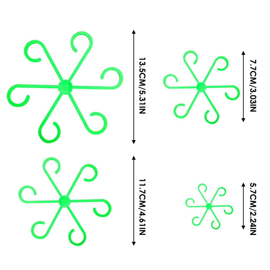Plant Stem Support Trellis (4-Pack) – Stackable Climbing Plant Clips for Indoor & Outdoor Plants, Easy Snap-On Plant Support