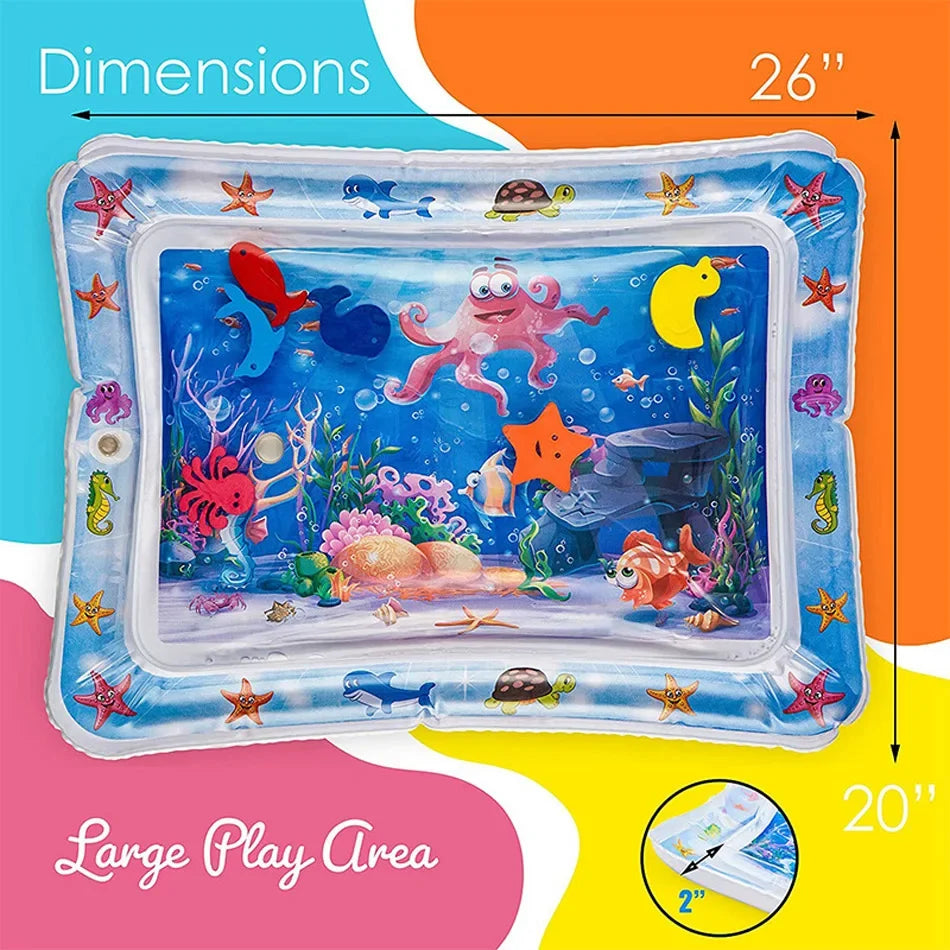 Baby Inflatable Water Play Mat – Tummy Time Cushion for Sensory Development & Early Learning