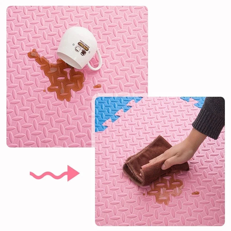 16pcs Foam Baby Play Mat – Interlocking Puzzle Floor Tiles, Soft Kids Carpet (30×30cm)
