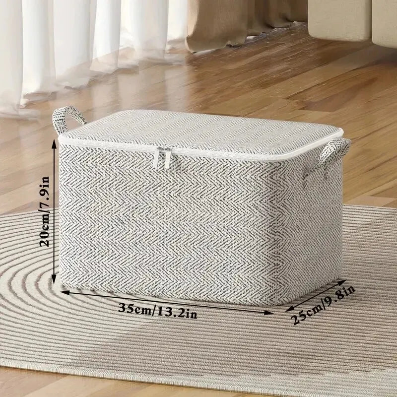 Large Capacity Household Storage Bag – Non-Woven Closet Organizer for Quilts, Clothes, and Toys