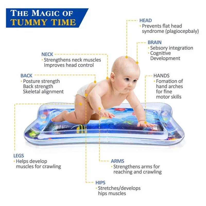 Baby Inflatable Water Play Mat – Tummy Time Cushion for Sensory Development & Early Learning
