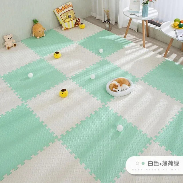 16pcs Foam Baby Play Mat – Interlocking Puzzle Floor Tiles, Soft Kids Carpet (30×30cm)
