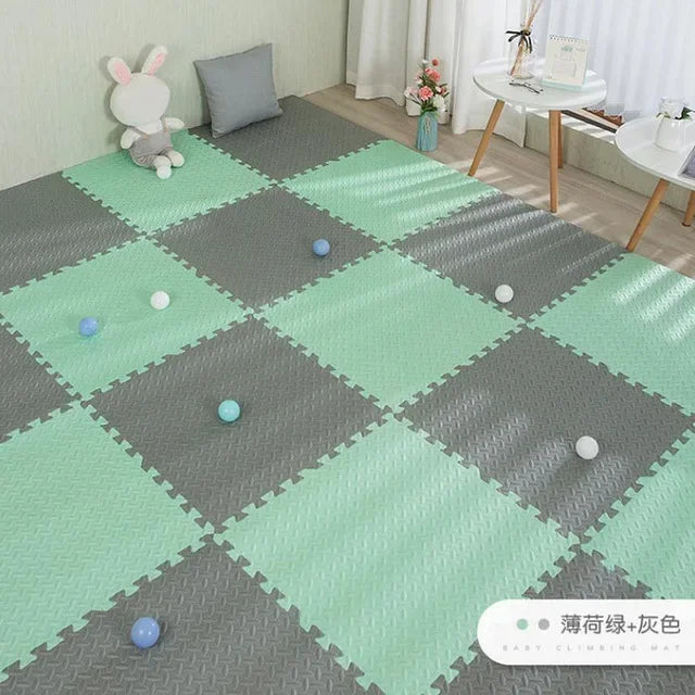 16pcs Foam Baby Play Mat – Interlocking Puzzle Floor Tiles, Soft Kids Carpet (30×30cm)