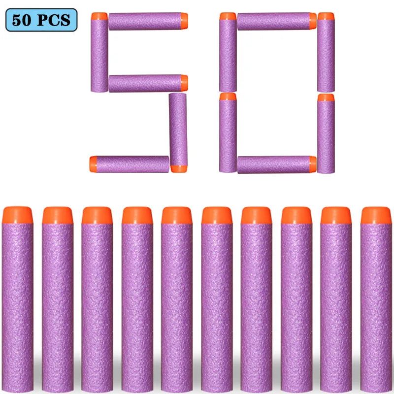 Nerf-Compatible Foam Dart Refills (50/100 Pack) | Soft, Safe Replacement Bullets for N-Strike Blasters