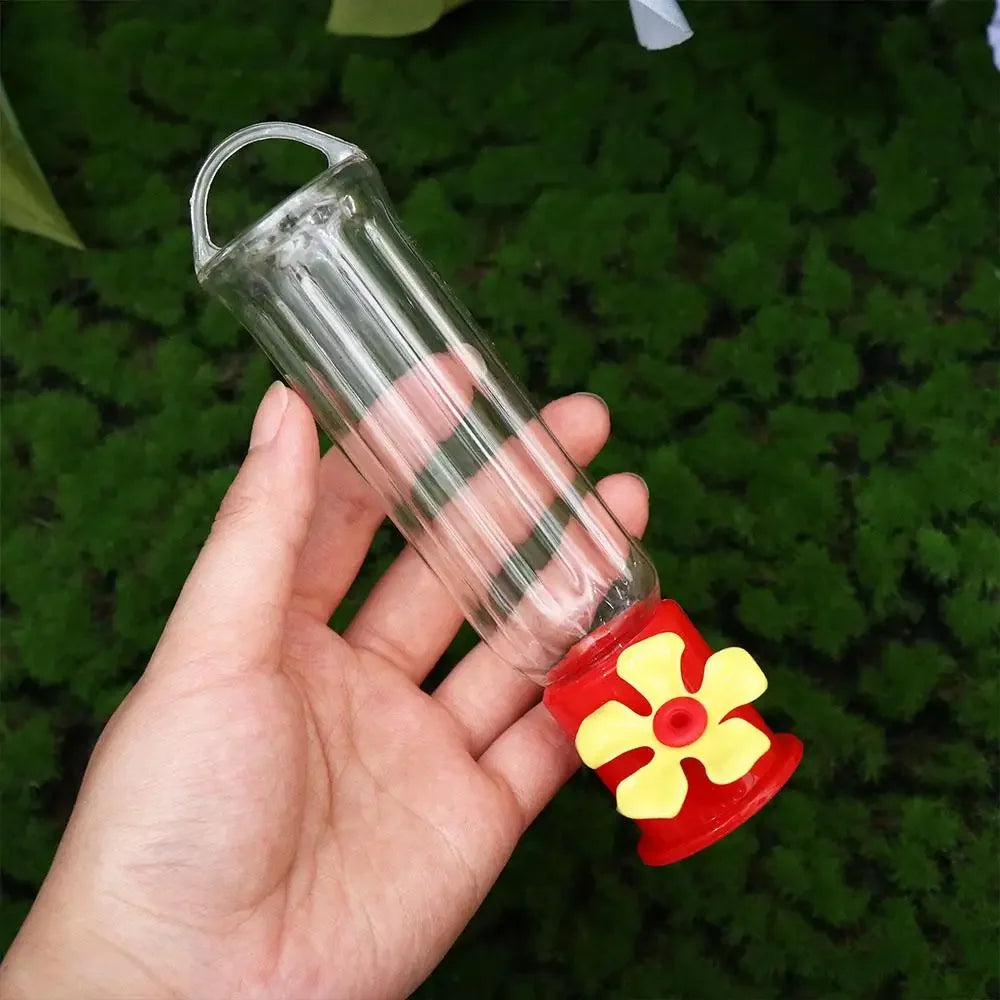 Mini Hummingbird Feeder Hanging – Transparent, Easy Clean Outdoor Nectar Feeder