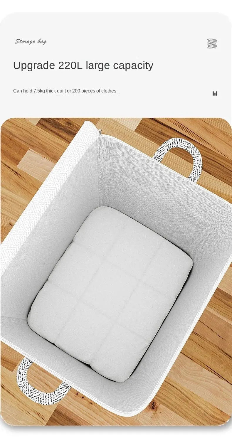 Large Capacity Household Storage Bag – Non-Woven Closet Organizer for Quilts, Clothes, and Toys