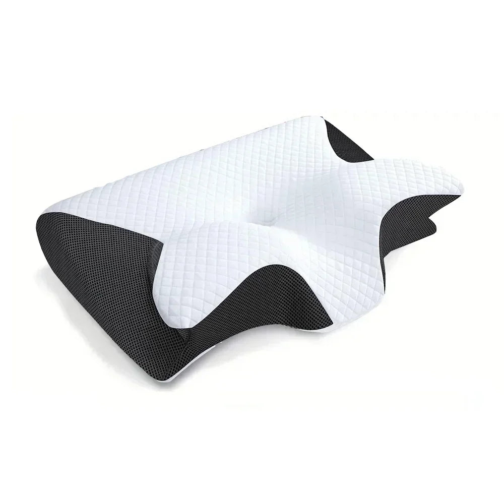 Butterfly Memory Foam Pillow for Neck Support | Contoured Cervical Pillow for Better Sleep & Neck Pain Relief