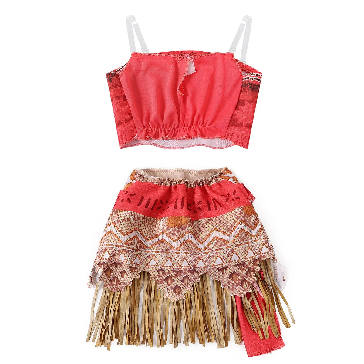 Ocean Adventure Moana Costume for Girls – Two-Piece Polynesian Style Dress Up for Halloween & Role Play