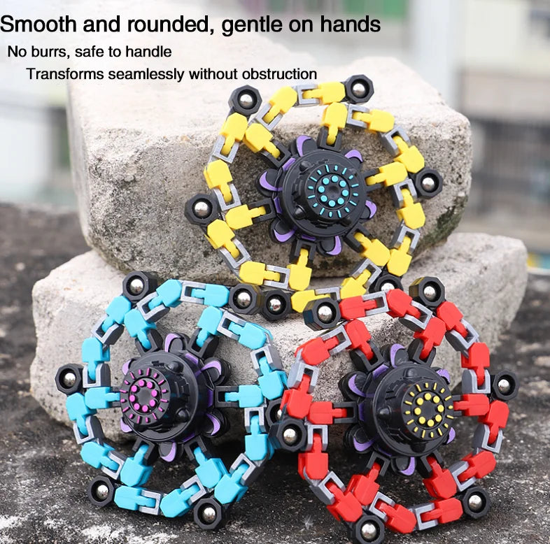 Finger Gyro Decompression Toy – Transformable Fidget Spinner for Stress Relief, Fun for Kids & Adults