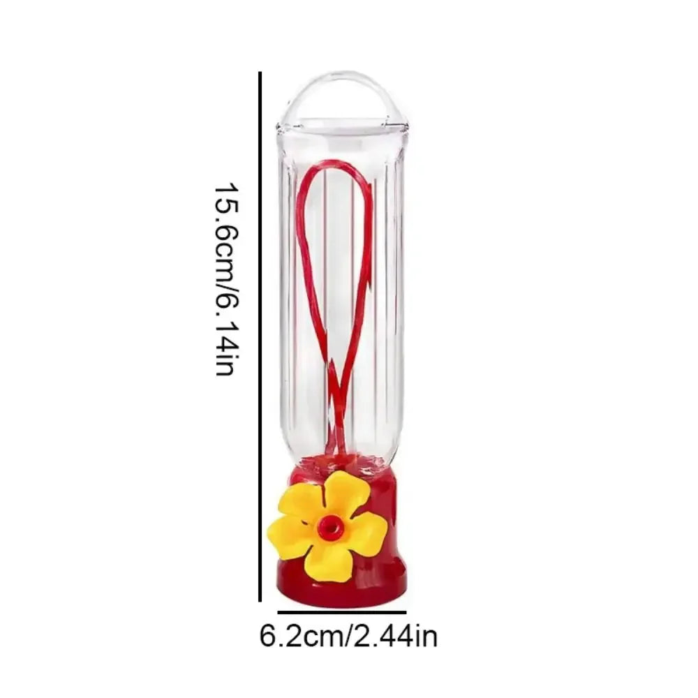 Mini Hummingbird Feeder Hanging – Transparent, Easy Clean Outdoor Nectar Feeder