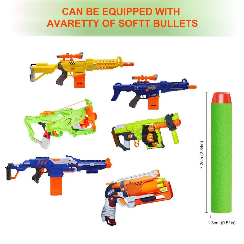 Nerf-Compatible Foam Dart Refills (50/100 Pack) | Soft, Safe Replacement Bullets for N-Strike Blasters