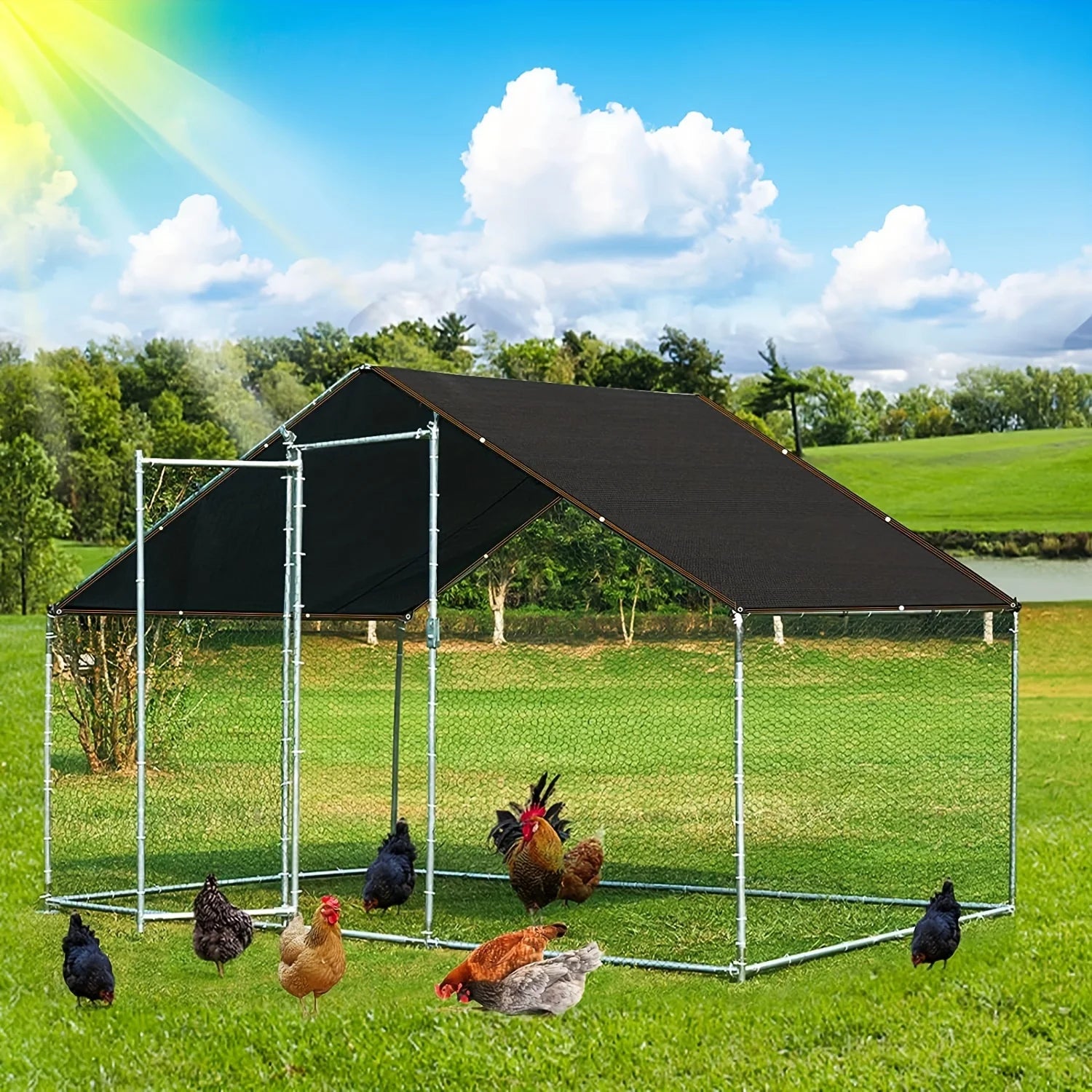 Black Shade Cloth Sunblock Mesh – Taped Edge with Grommets for Pergola, Greenhouse, Garden & Patio