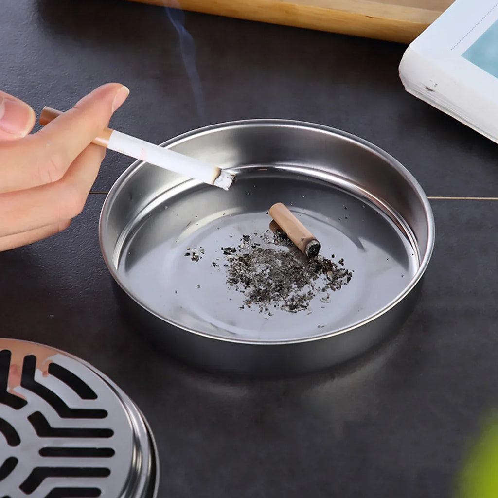 Mosquito Coil Holder with Lid – Metal Incense Burner Tray for Outdoor & Indoor Use (Ash Catcher + Safe Cover)