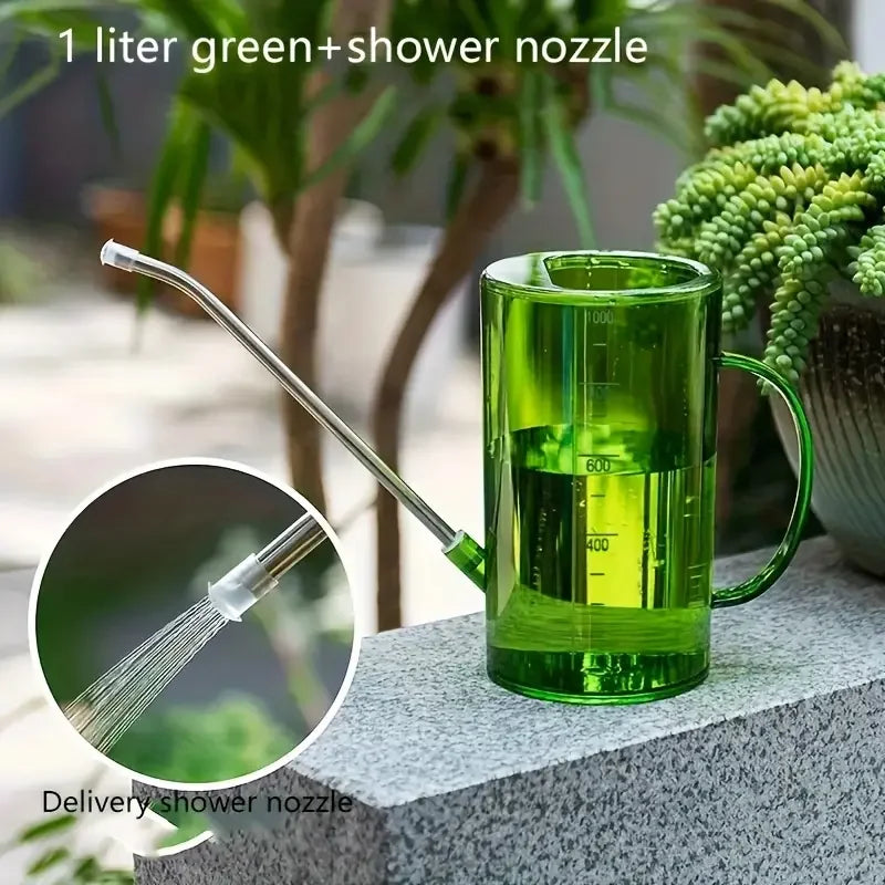 1L Long-Spout Watering Can with Mini Gardening Shovel – Indoor & Outdoor Plant Irrigation Set