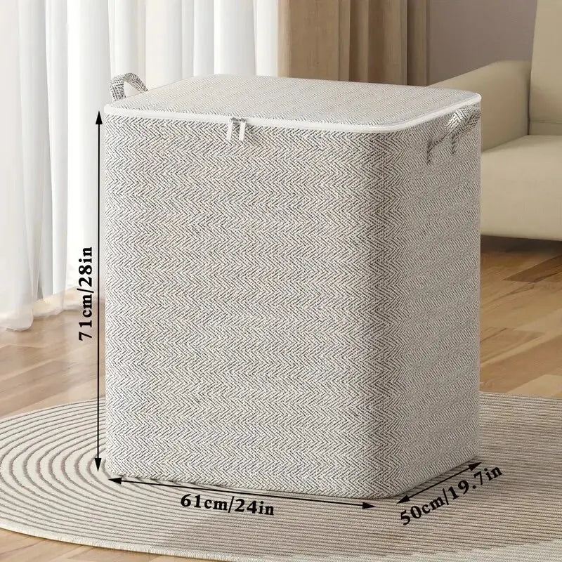 Large Capacity Household Storage Bag – Non-Woven Closet Organizer for Quilts, Clothes, and Toys