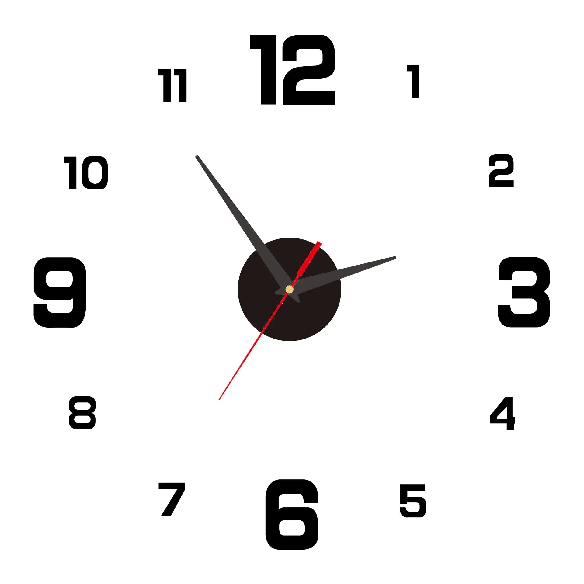 DIY 3D Frameless Wall Clock | Modern Minimalist Silent Wall Decor for Living Room, Office & Bedroom