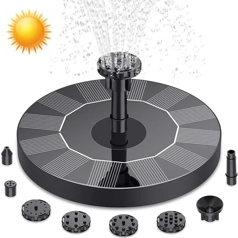 Mini Solar Water Fountain – Outdoor Pond, Pool & Bird Bath Fountain with Waterfall Effect