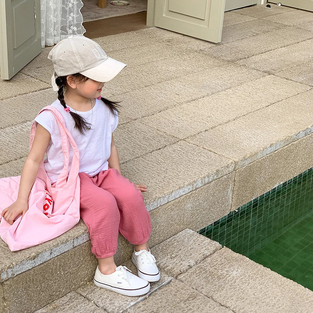 Spring & Summer Mosquito-Resistant Pants for Toddlers – Casual Loose Solid Color Trousers for Boys & Girls