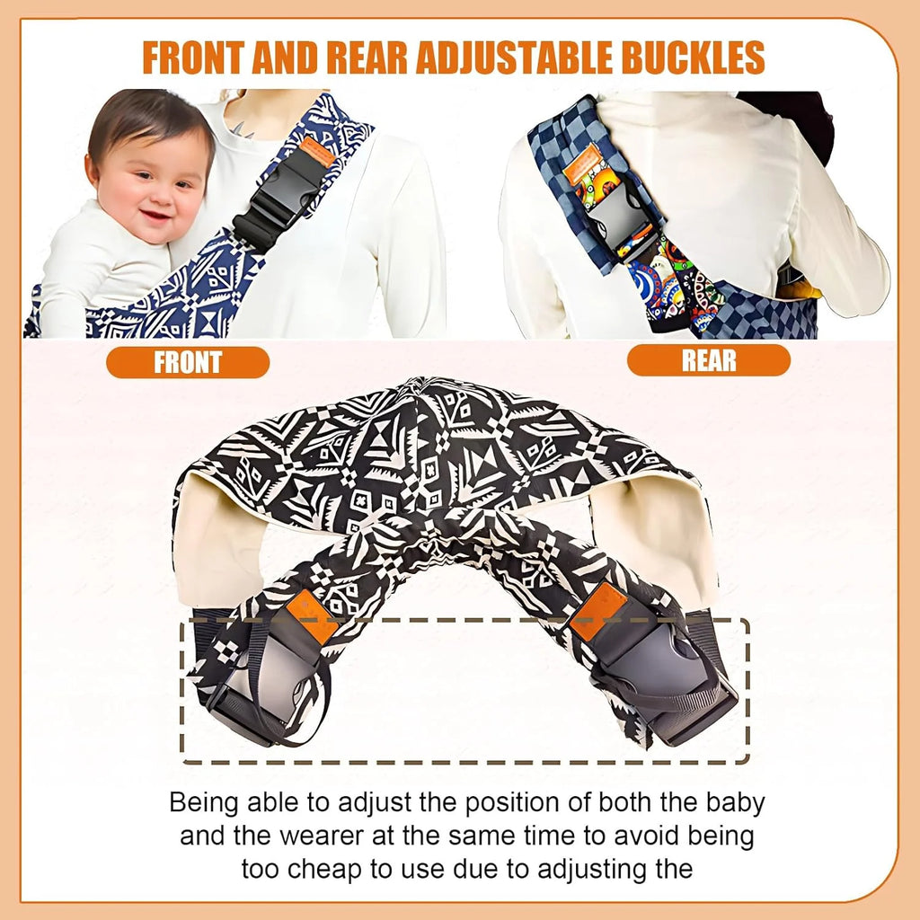 Portable Baby Carrier Sling – Adjustable Cotton Wrap for Infants & Toddlers (Up to 20kg)