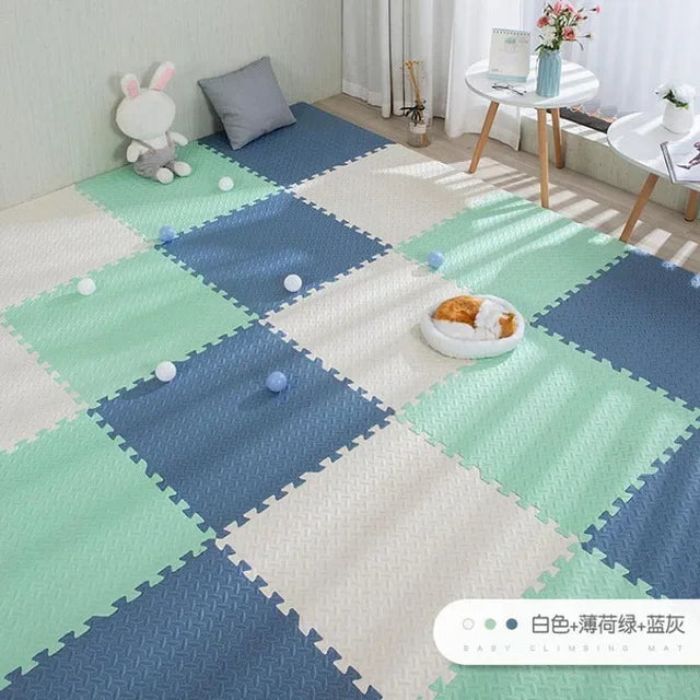 16pcs Foam Baby Play Mat – Interlocking Puzzle Floor Tiles, Soft Kids Carpet (30×30cm)