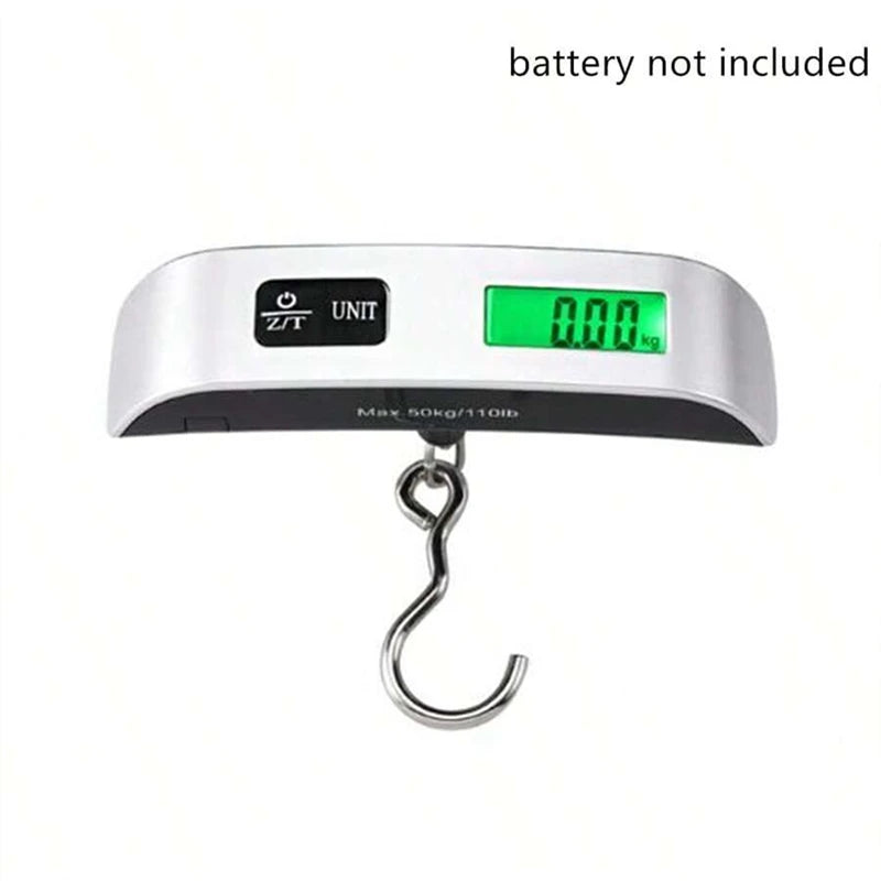Portable Digital Luggage Scale – 110lb/50kg Electronic Hanging Suitcase Travel Weight Tool with LCD Display
